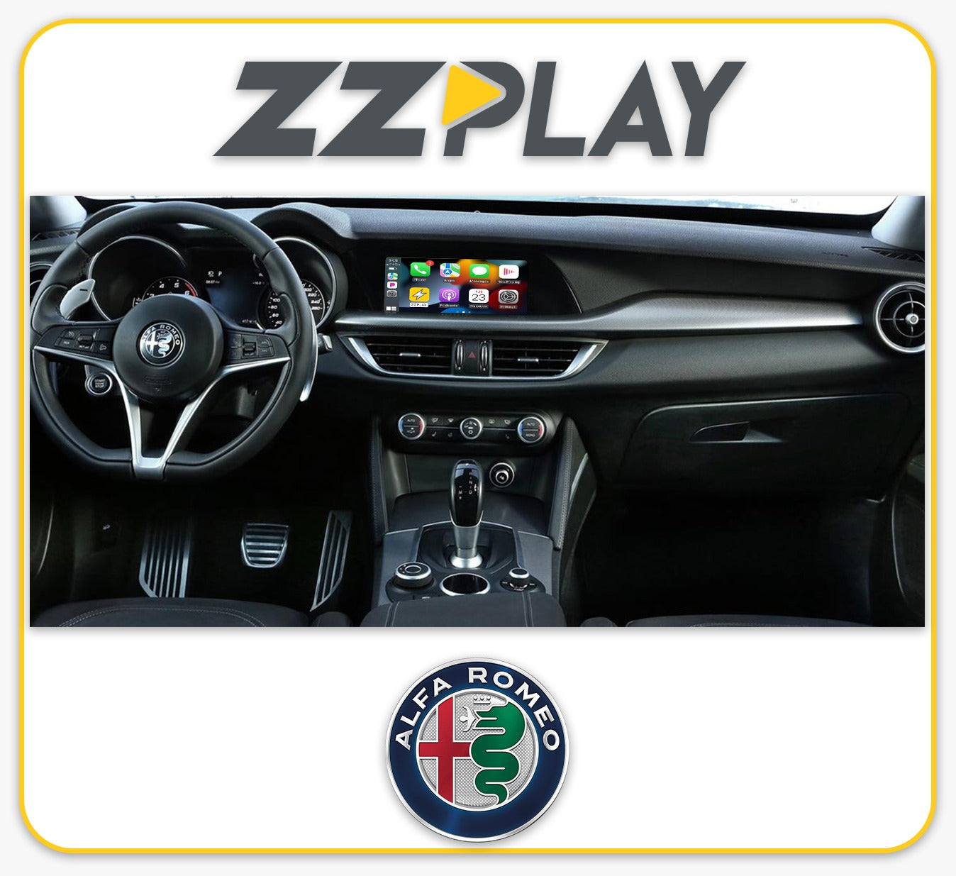 ITZ-ALFA-A ZZPLAY Wireless CarPlay Android Auto and Cameras Input Integration Kit