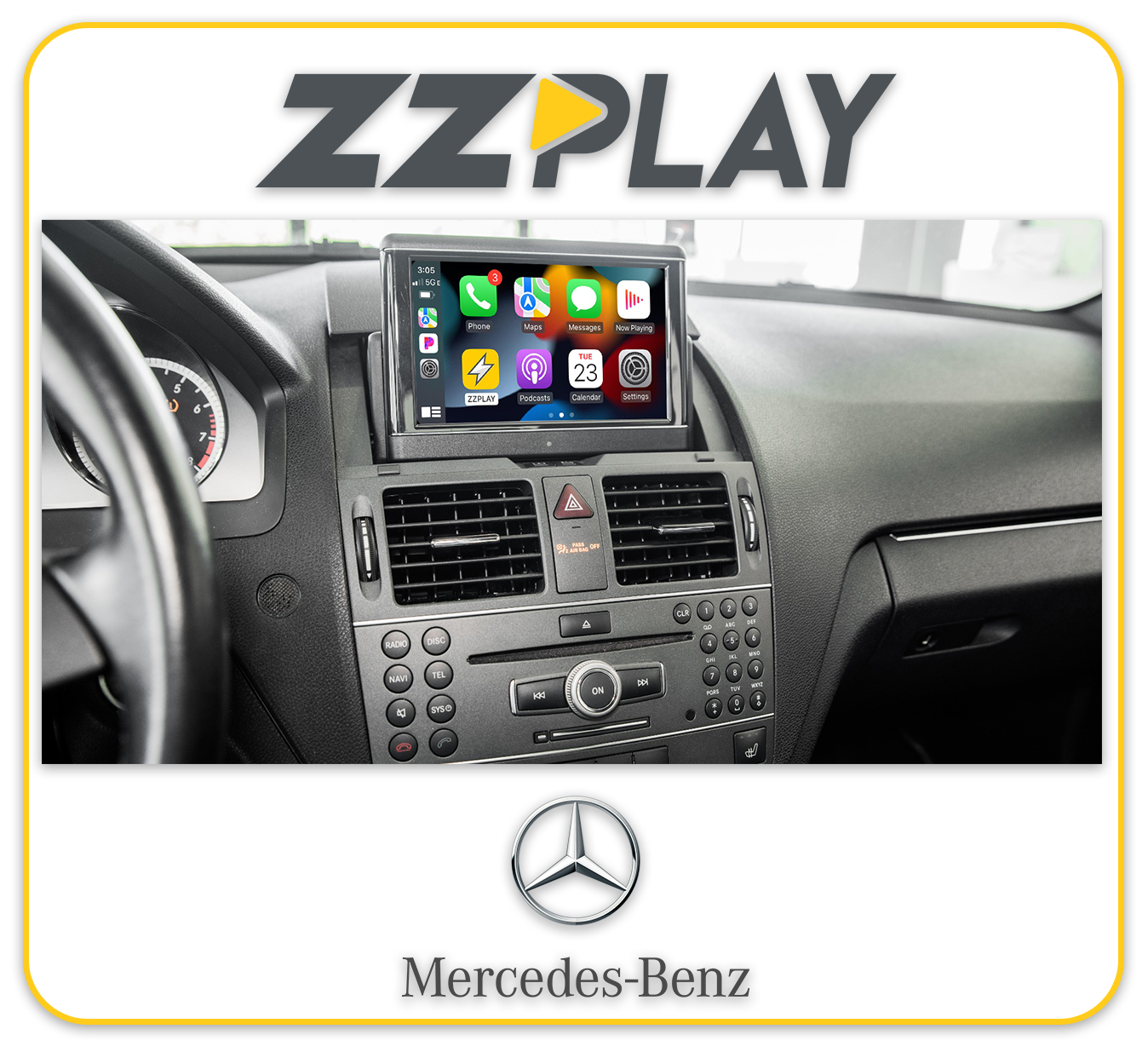 ITZ-NTG4-A ZZPLAY Wireless CarPlay Android Auto and Cameras Input Integration Kit