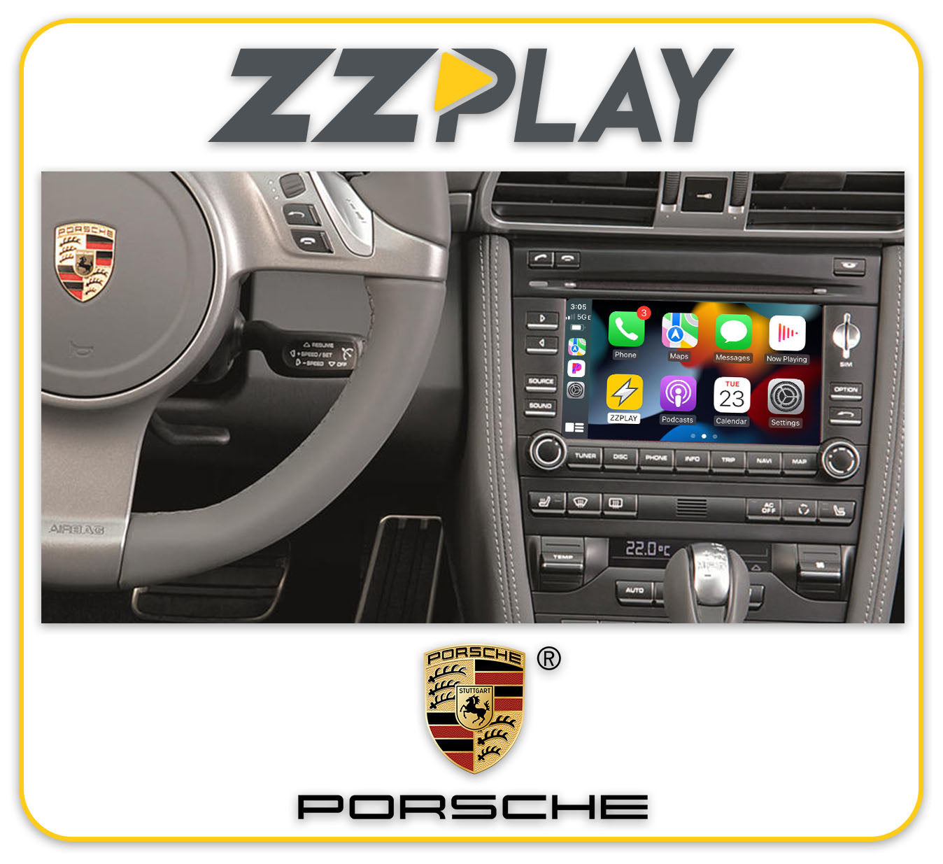 IT3-PCM3 ZZPLAY Wireless CarPlay Android Auto and Cameras Input Integration Kit
