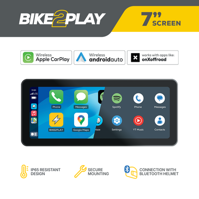 BIKE2PLAY Plus 7" CarPlay & Android Auto