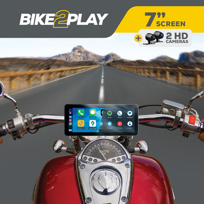 BIKE2PLAY Plus 7" With DVR | CarPlay & Android Auto