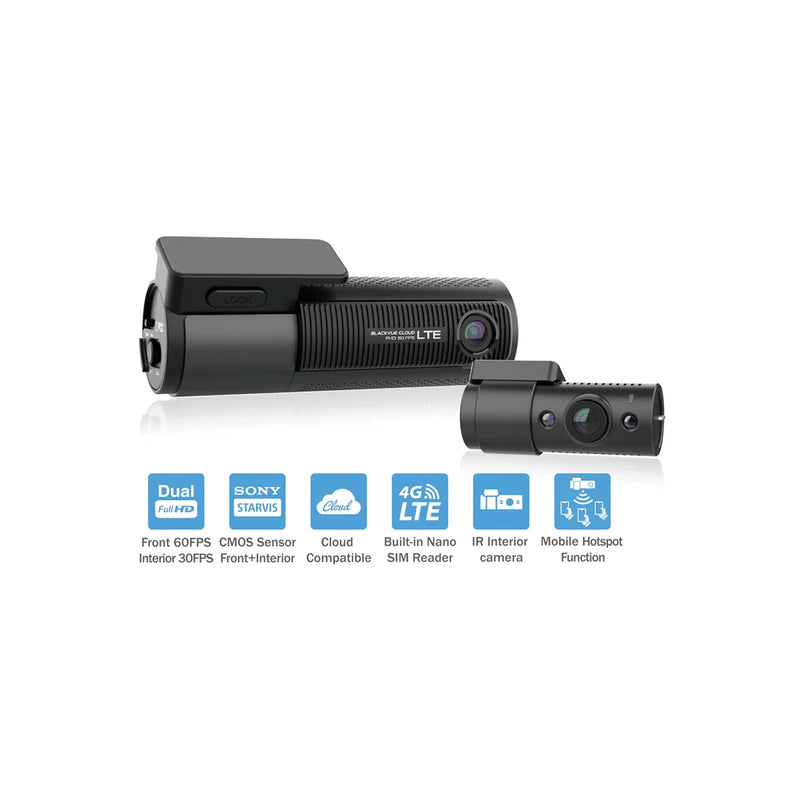 BlackVue DR770X-2CH II - Dashcam Avant/arrière Full HD 60 Fps, Vision Nocturne, Wi-Fi, Cloud, Mode Parking - Compatible Carte Jusqu'à 1 To