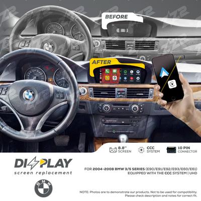 8.8" DIZZPLAY for BMW 3/5 series (E90/E91/E92/E93/E60/E61) 2004-2008 equipped with the CCC* system - UHD