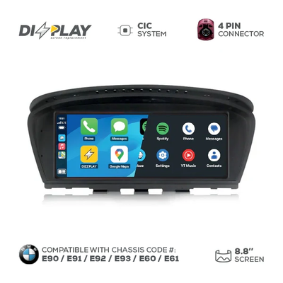 8.8" DIZZPLAY for BMW 3/5 (E90/E91/E92/E93/E60/E61) 2009-2012 equipped with the CIC* system - UHD
