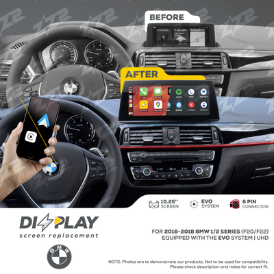 10.25" DIZZPLAY for BMW 1/2 series (F20/F22) 2017-2018 equipped with the EVO system - UHD