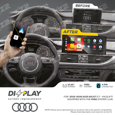10.25" DIZZPLAY for AUDI A6/A7 (C7 (Facelift)) 2015-2018 equipped with the MIB2 - LHD