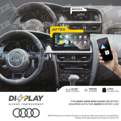 10.25" DIZZPLAY for AUDI A4/S4/A5/S5 (B8/8T/8F) 2009-2016 equipped with the 3G MMI system - LHD
