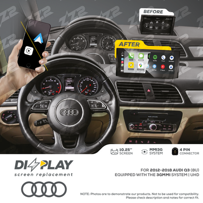 10.25" DIZZPLAY for AUDI Q3 (8U) 2012-2018 equipped with the 3G MMI SYSTEM - UHD