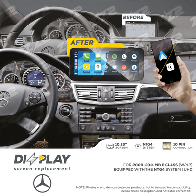 10.25" DIZZPLAY for MB E Class (W212) 2009-2011 equipped with the NTG4 - UHD.