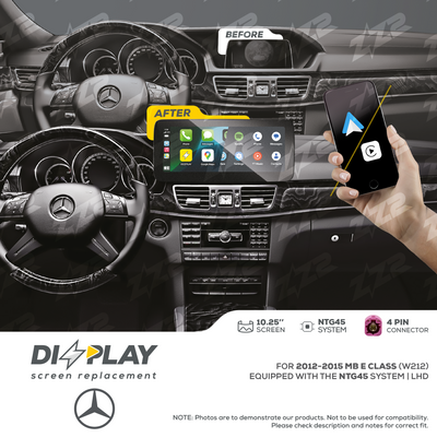 10.25" DIZZPLAY for MB E Class (W212) 2012-2015 equipped with the NTG45 - LHD.