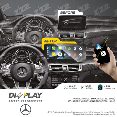 10.25" DIZZPLAY for MB CLS (C218/X218) 2015-2017 equipped with the NTG5 - UHD
