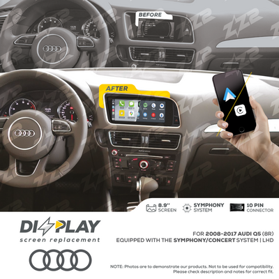 8.9" DIZZPLAY for AUDI Q5 (8R) 2008-2017 equipped with the Symphony/Concert system - LHD