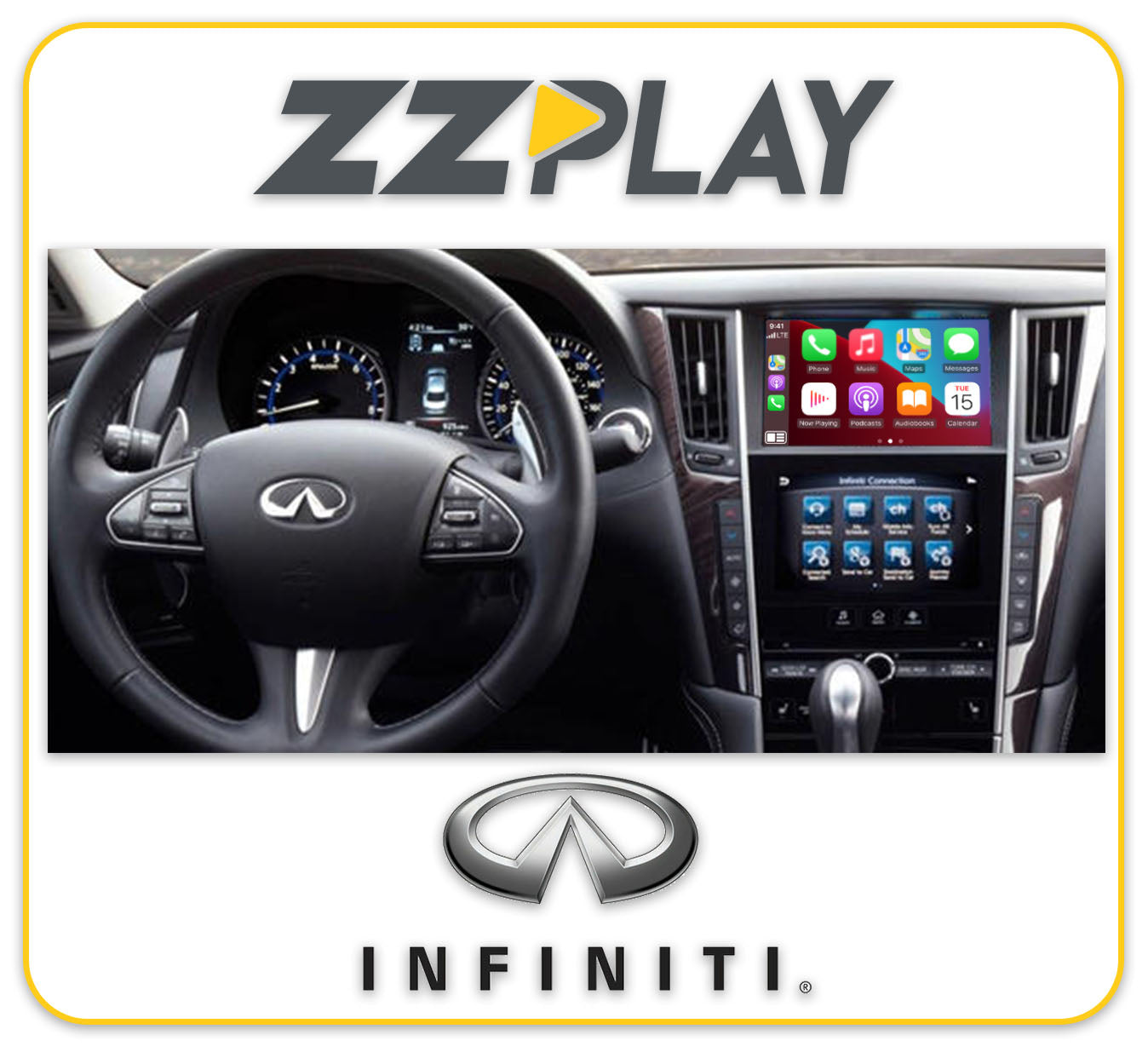 ITZ-NIF ZZPLAY Wireless CarPlay Android Auto and Cameras Input Integration Kit