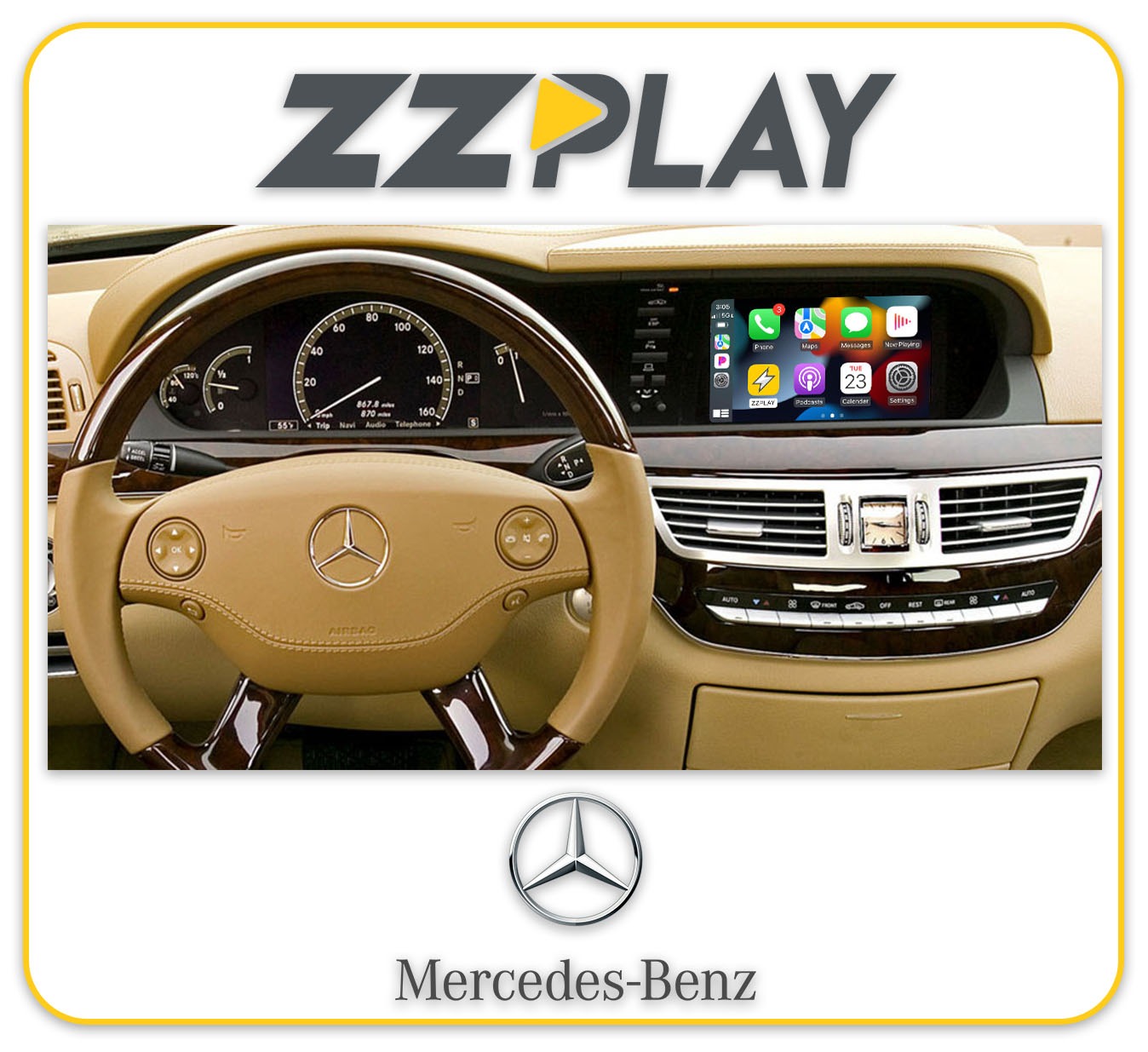 ITZ-NTG3-A ZZPLAY Wireless CarPlay Android Auto and Cameras Input Integration Kit
